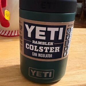 Yeti Rambler Colster Can Insulator - Black and Green